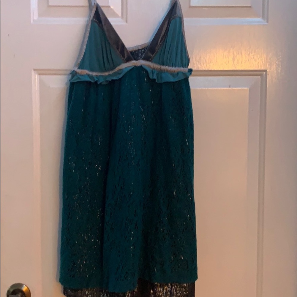 Green and Black Dress
